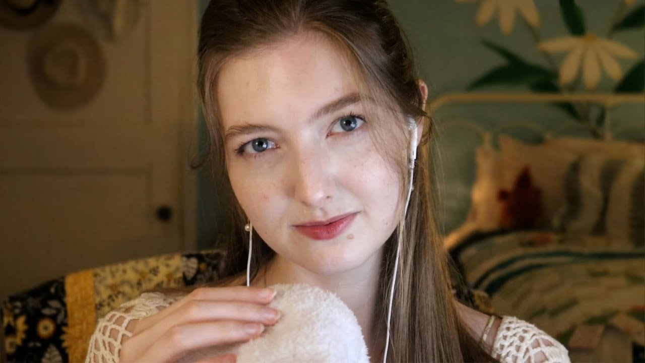 ASMR Whispered Rambles & Towel Sounds on Tascam💖