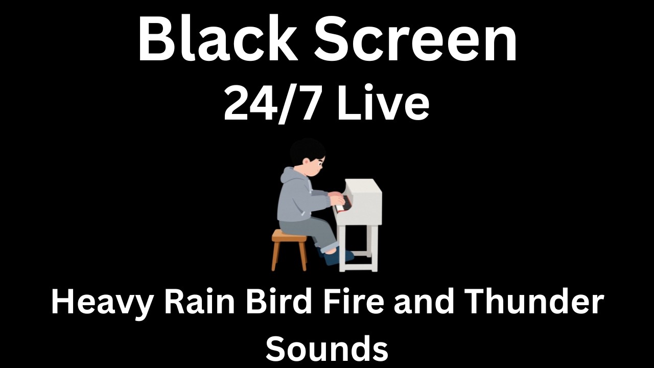 🔴 10 Hours Heavy Rain and Thunder Sounds for Sleeping - Black Screen | Night Storm Relax Body