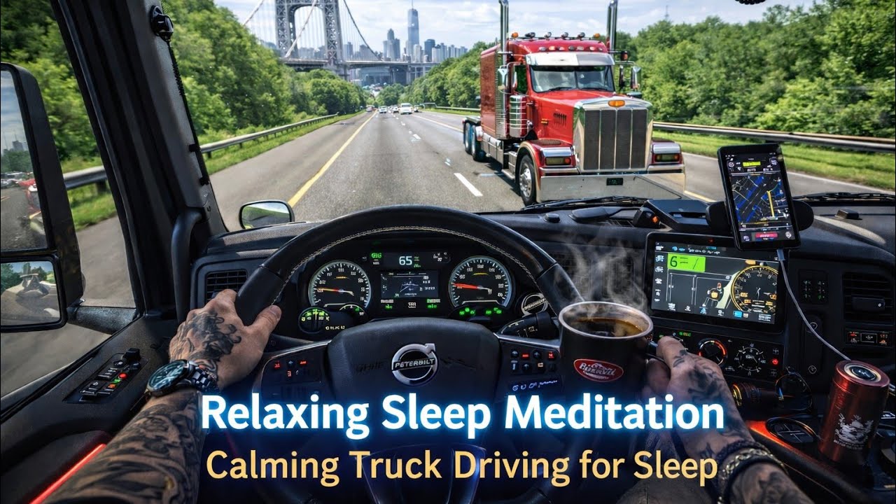 15 Hours POV Truck Driving USA | Endless Eastern Highways Night & Day Relaxing Drive for Sleep