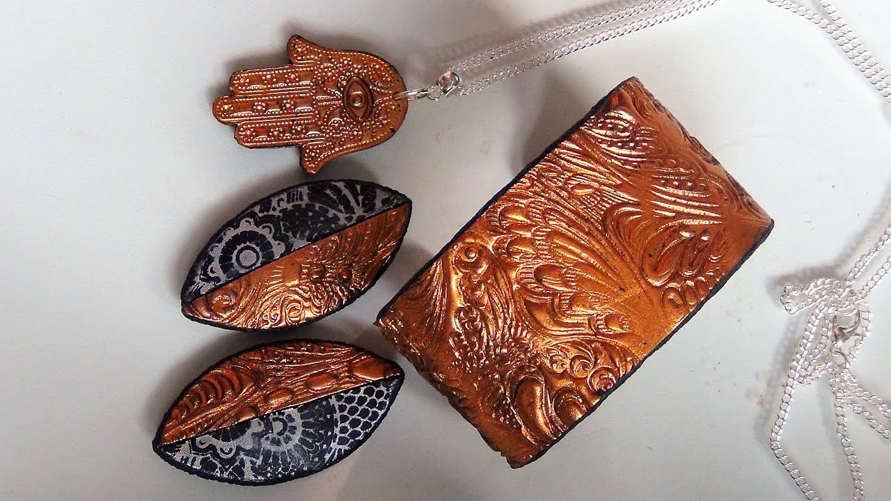 TUTO FIMO bijoux avec FOILS CUIVRE / Comment utiliser le foils sur la fimo ?
