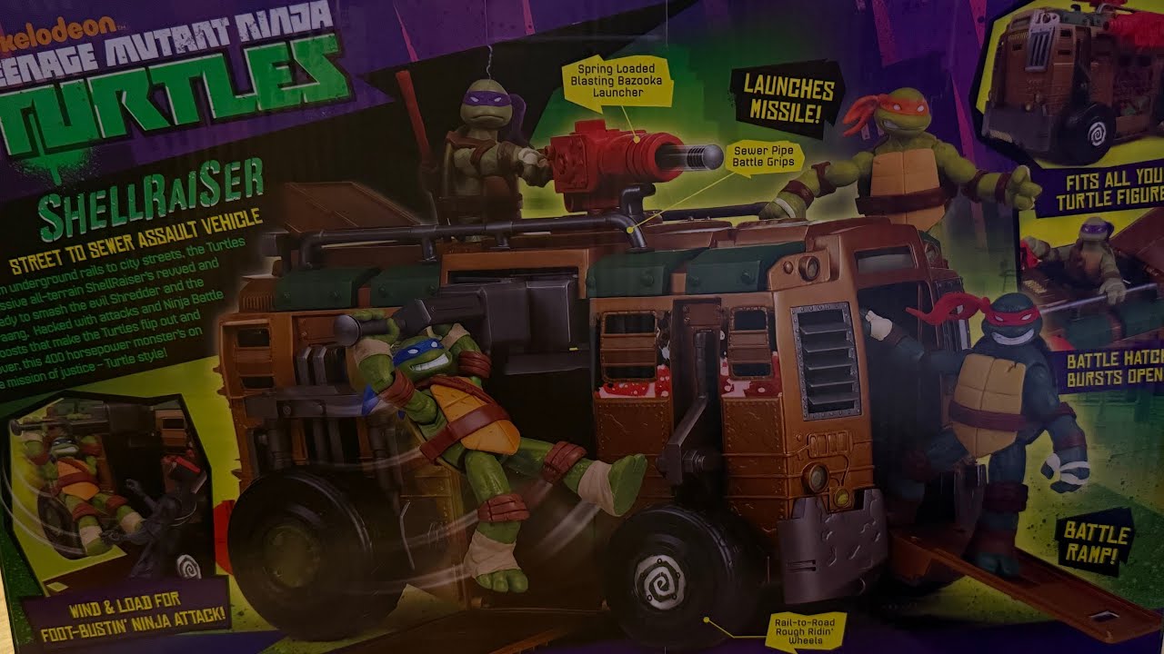 Teenage Mutant Ninja Turtles (2012) Shellraiser Street to Sewer Assault Vehicle Unboxing! 