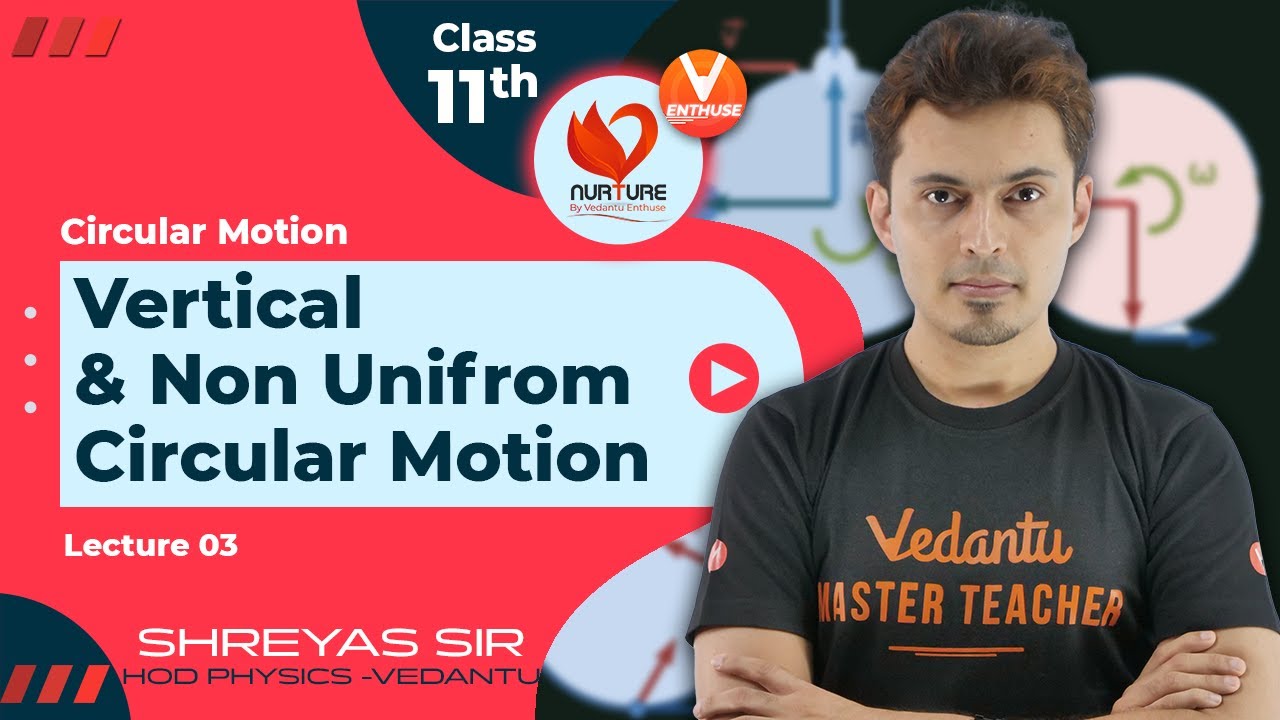 Circular Motion JEE L3 [ Vertical Motion & Non Unifrom Circular Motion ] | JEE 2023 |Vedantu Enthuse
