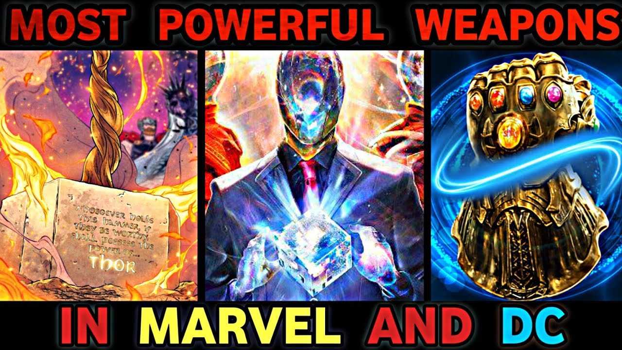 Top 10 Most Powerful Weapons in Marvel and DC @Red Wolf  / Explained in Hindi
