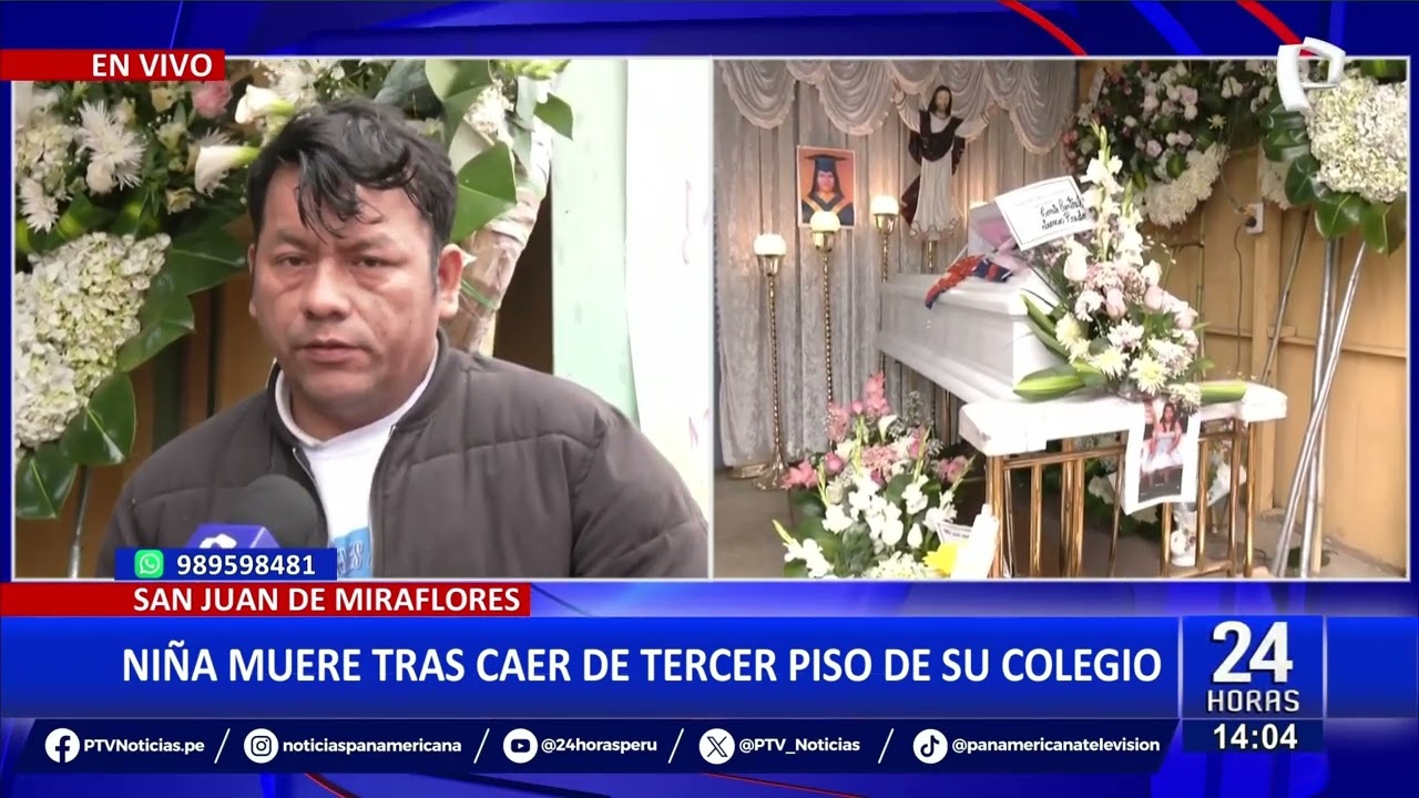 Estuvo en UCI cinco días: Fallece niña tras caer del cuarto piso de su colegio en SJM