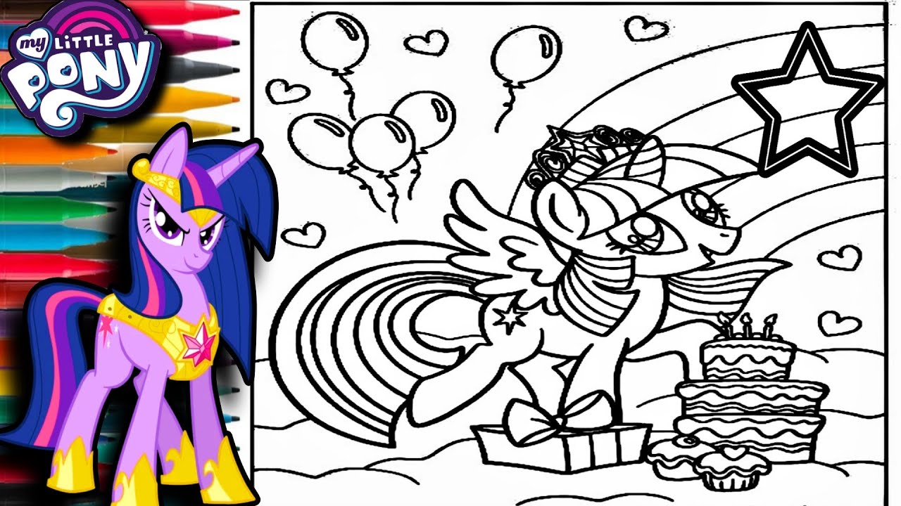 Twilight Sparkle  Balloons and rainbow 