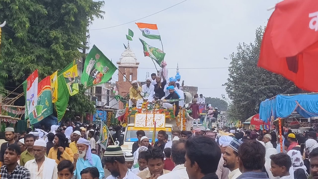 📍Location Bahraich Sharif Eid Milad Un Nabi 16/9/2024 Juloos E Mohammadi