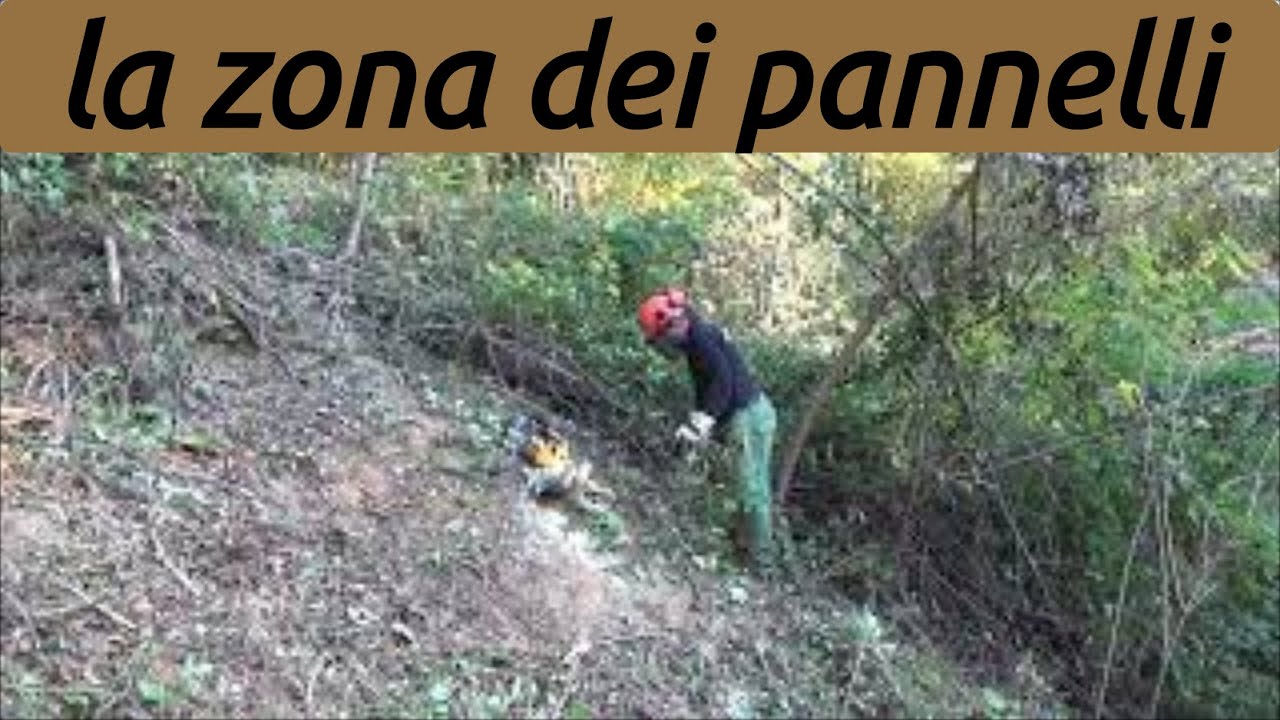 pulisco la rivetta dietro la cascina lato ovest, devo fare il posto per i pannelli fotovoltaici
