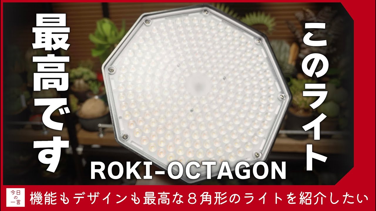 ８角形の植物育成ライトが最高にかっこいいし性能も高いので紹介したい「ROKI-OCTAGON-50W」【アガベ・塊根・多肉】