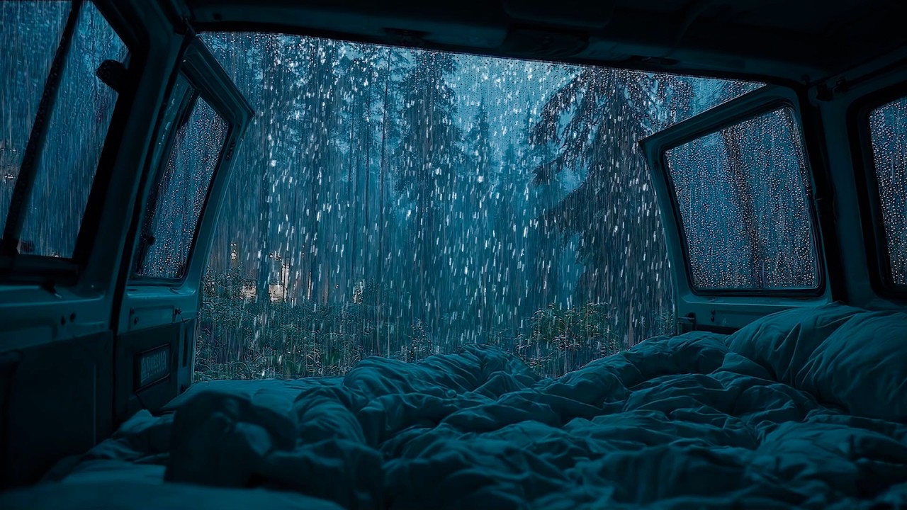 Lluvia Relajante en el Coche para Dormir Profundamente y Curar el Insomnio