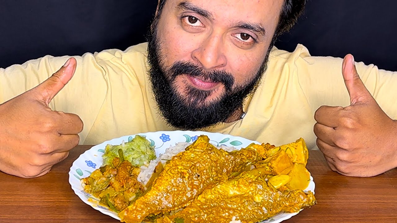 BIGBITES,EATING RICE WITH SPICY 🌶️ VOLA MACHER JHAL,SIM BHARTA,ECHOR CHINGRI SABJI,FISH OIL SABJI
