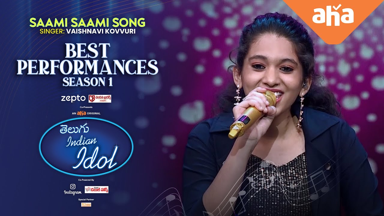 Saami Saami Song from Pushpa by Vaishnavi Kovvuri | Telugu Indian Idol | ahaVideoIN