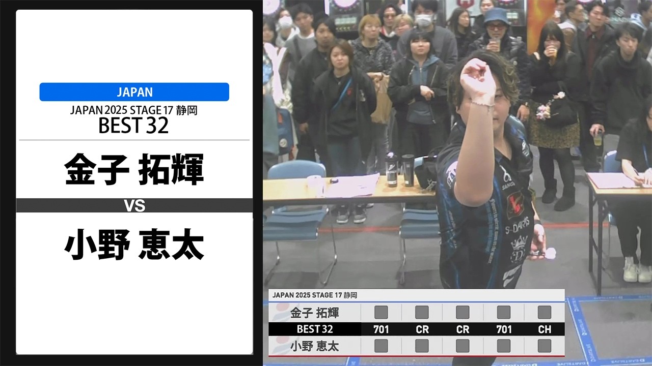 【金子 拓輝 VS 小野 恵太】JAPAN 2025 STAGE17 静岡 BEST32