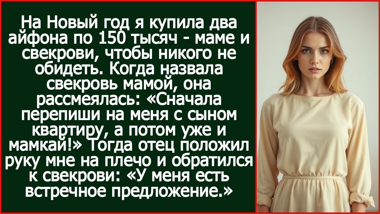 Сначала перепиши на меня с сыном квартиру, а потом уже и мамой называй! Выдала свекровь..