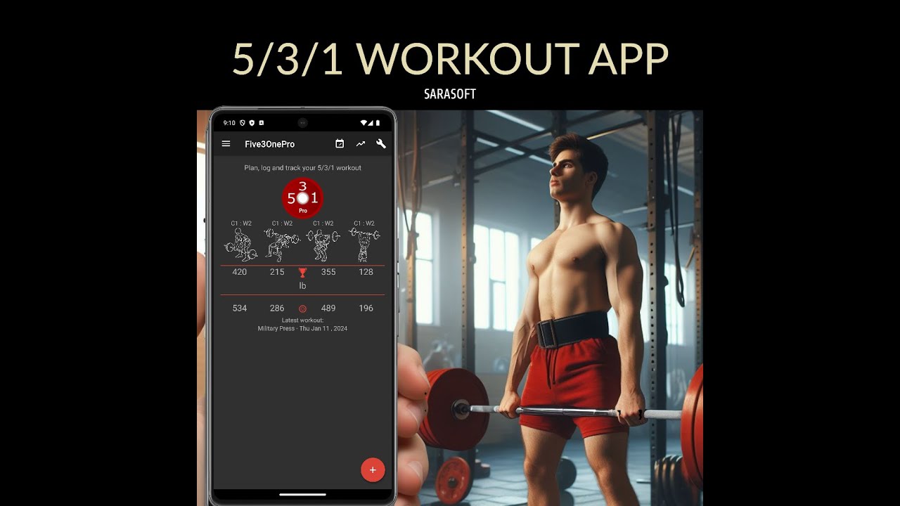Five3One Wendler 5/3/1 Workout logger App for Android
