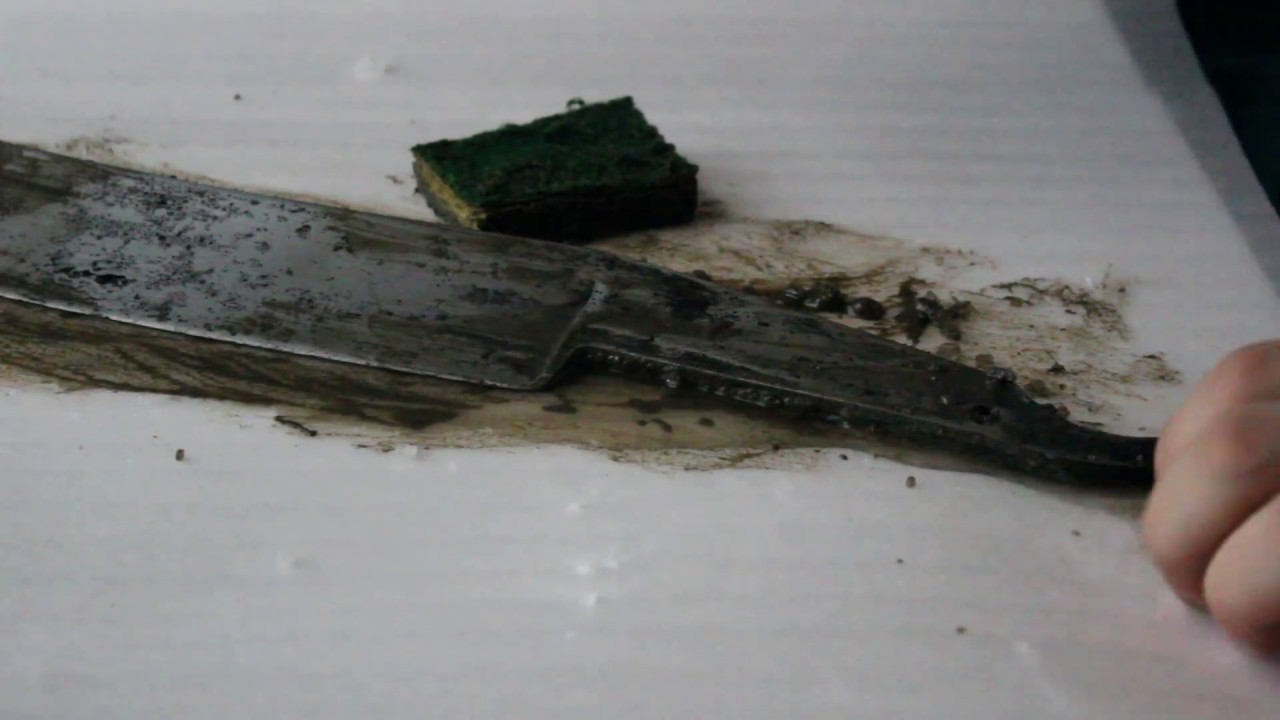 Knife Polishing ASMR: Scrubbing Rust