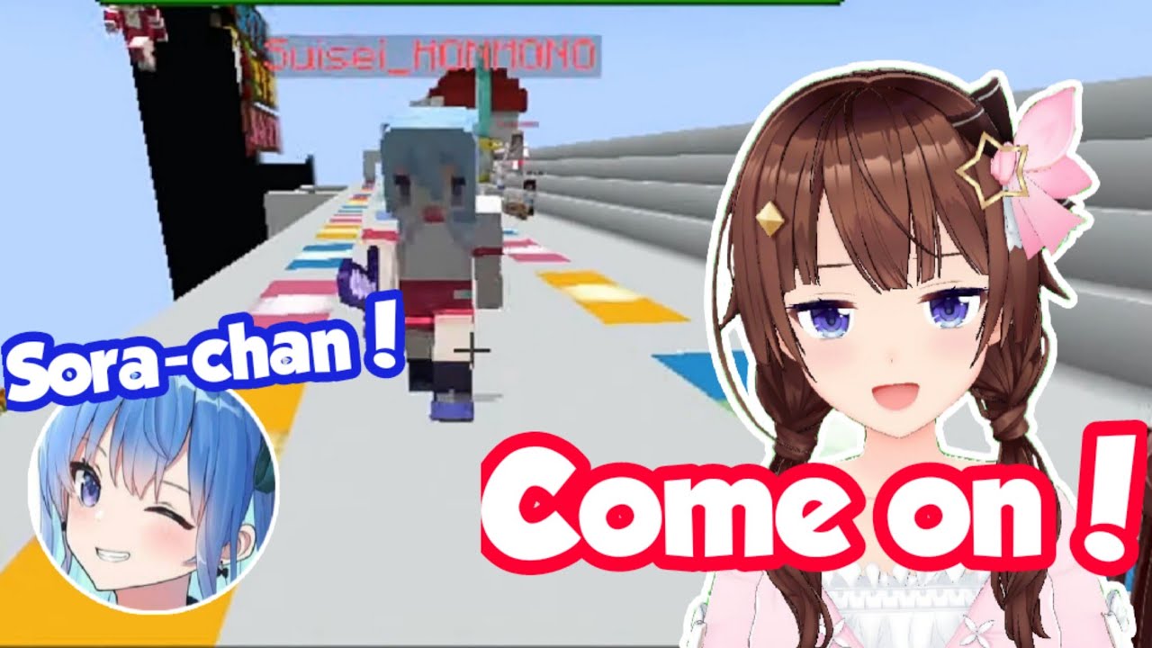 Sora-chan VS Suisei mock battle sports festival