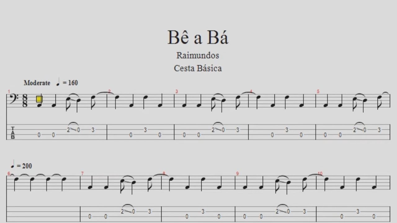 Raimundos Bê a Bá - Cifra Baixo