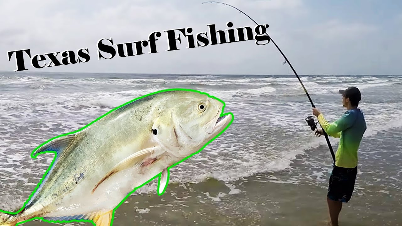 Secret to Surf Fishing the Texas Coast for Huge Jack Crevalle in 4k