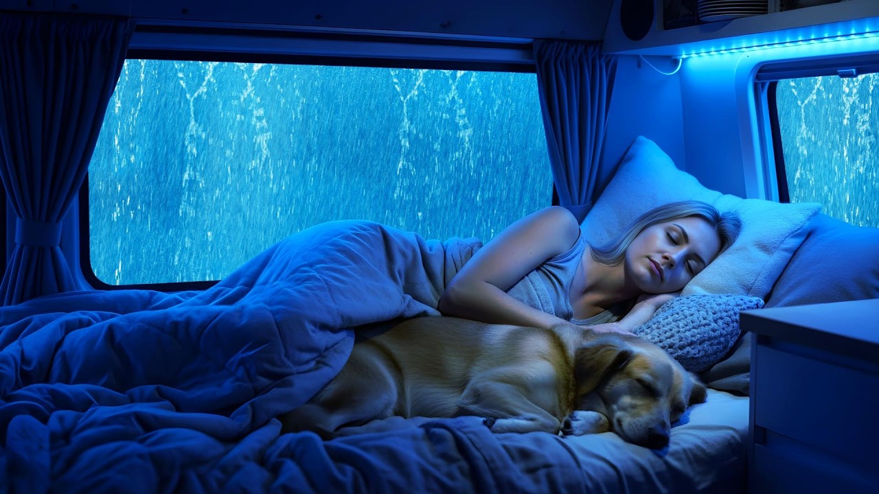 Cozy Car Rain at Night 🚗 Heavy Rain Sounds to Relax, De-Stress and Sleep Deeply