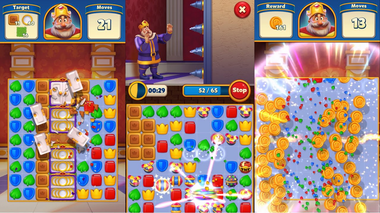 Royal Match Level 1-21 Tasks Complete Gameplay Walkthrough iOS Android