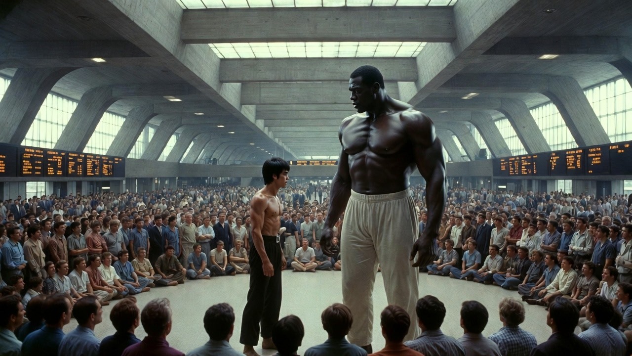 A 2 METER GIANT Mocked Bruce Lee “True Strength Cannot Be Learned From Movies” — 4 Seconds Later