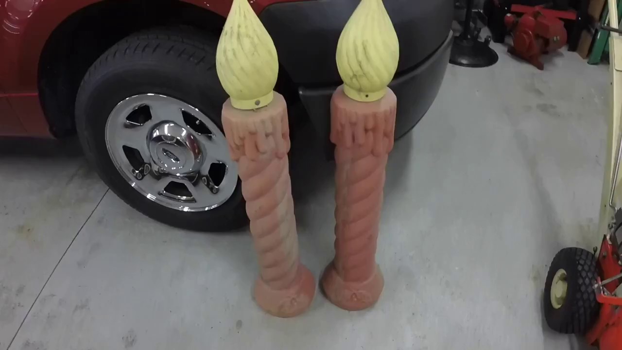 Restoring vintage Christmas candle blow mold from estate sale