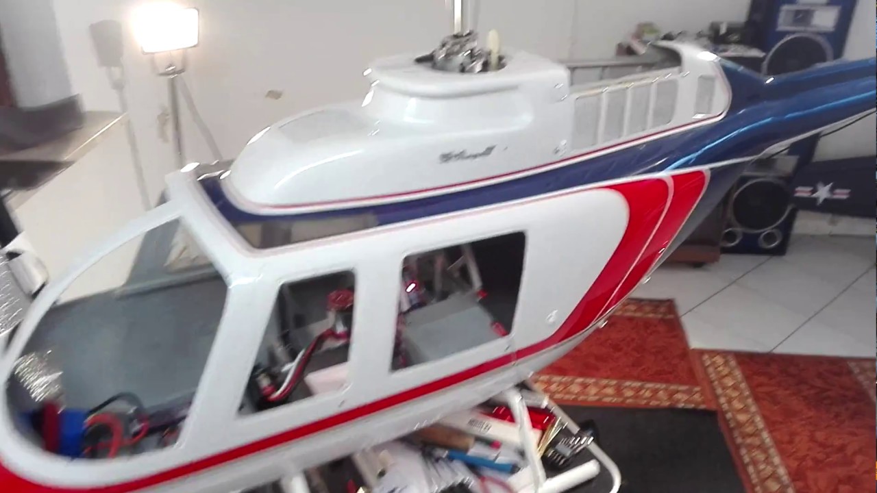 XXL Jet Ranger  3,37m Generalprobe Test E-Antrieb