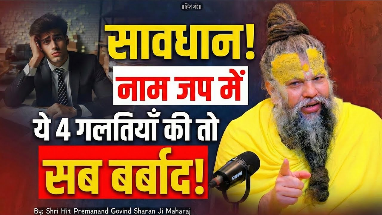  🛑​नाम जप में ये 4 गलतियाँ की तो सब बर्बाद! | सावधान | Shri Hit Premanand Ji Maharaj🚩