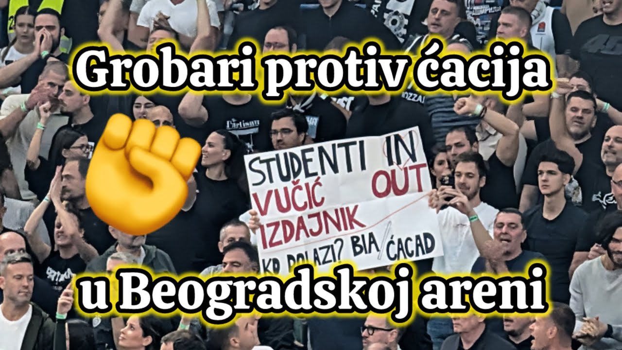 Grobari protiv ćacija u Beogradskoj areni (ceo snimak)