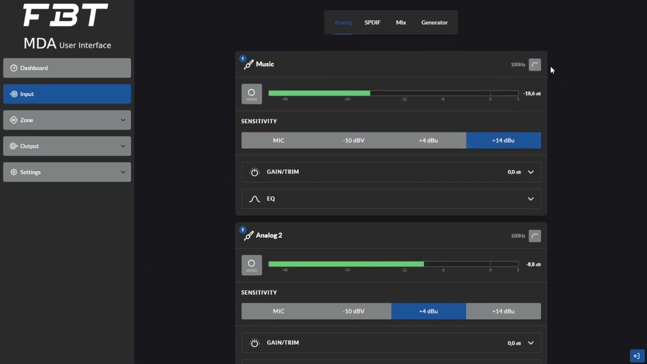 FBT MDA Amplifiers - Input Section Overview Tutorial