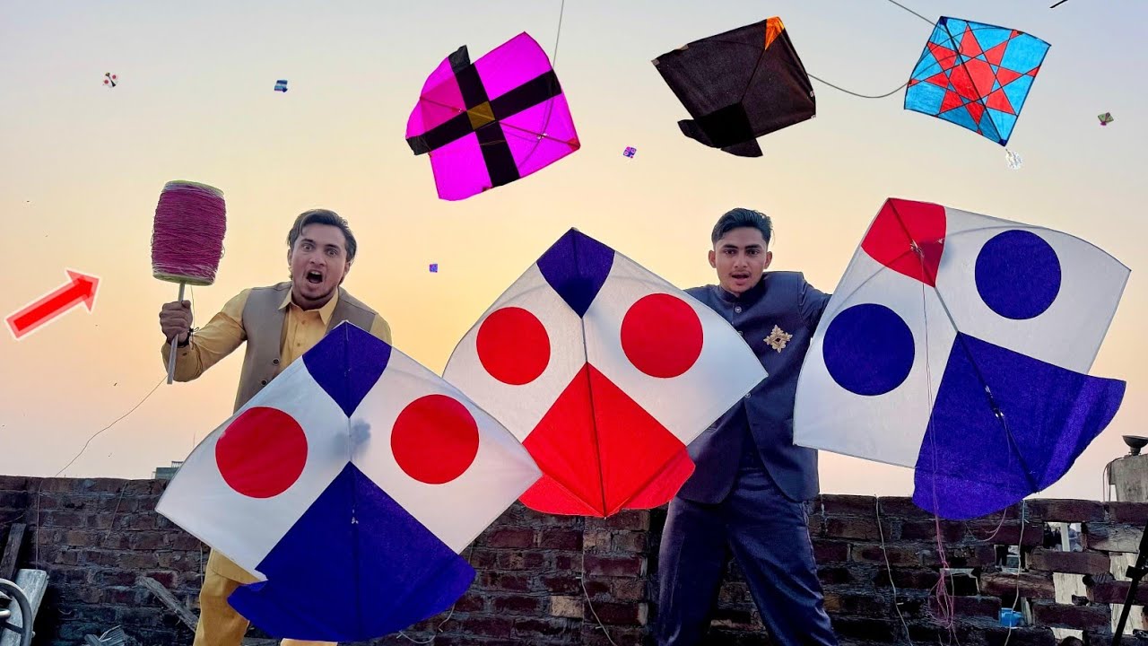 Big Pink Door With Eyes ColorsFul Kite Flying | Kite Catch | Basant 2nd Day