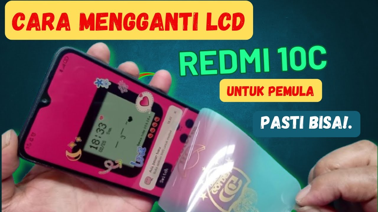 CARA MENGGANTI LCD REDMI 10C UNTUK PEMULA‼️