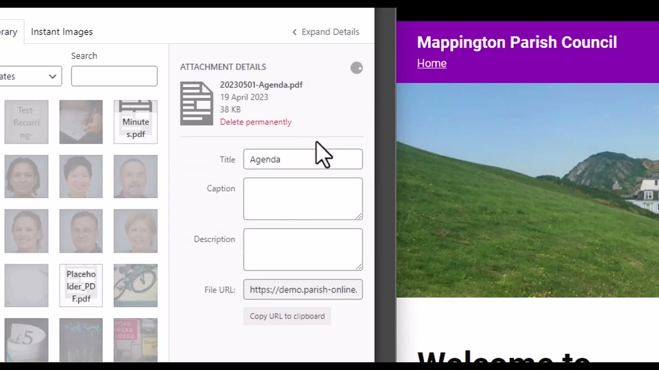 Adding Council meetings to your website