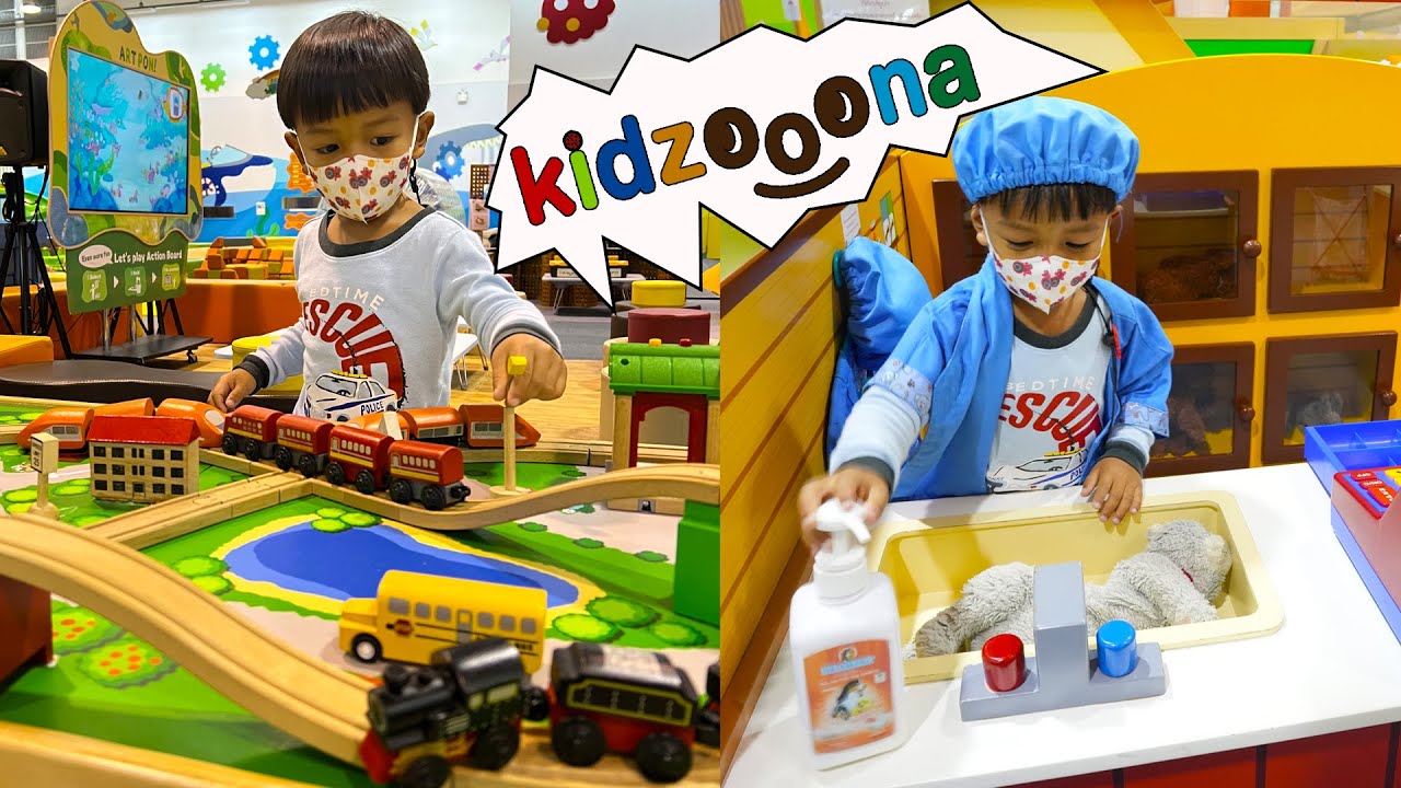 สไลเดอร์บ้านลมยักษ์ ตามหาจระเข้บ่อบอล สวนสนุก Kidzoona | พี่ปลื้ม