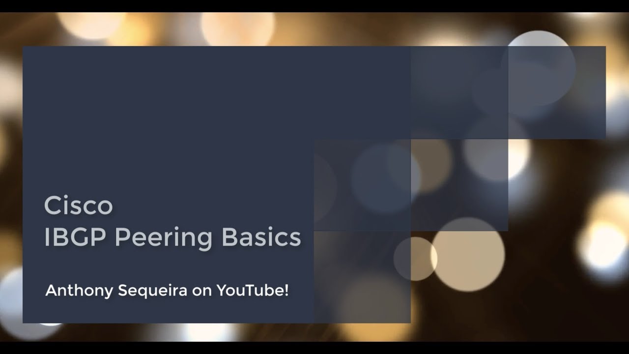 Cisco iBGP Peering Basics