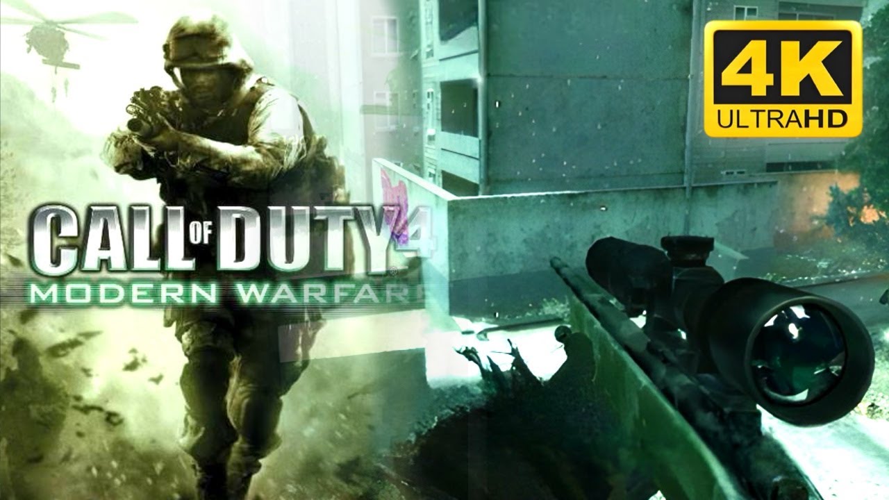 Call of Duty 4 Modern Warfare (2007) 25 Kills With The M40 - 4k UHD Multiplayer Gameplay