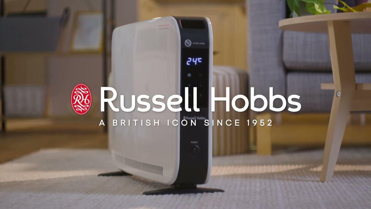 Russell Hobbs RHCVH2003 2kW Digital Touch Panel Convection Heater W/Remote in White