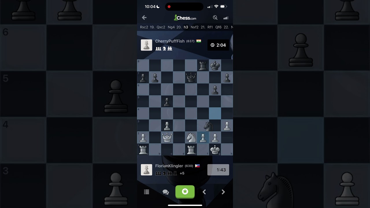 CHESS fast GAME on the DIGITAL BOARD