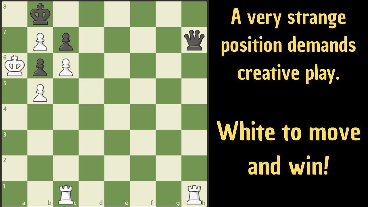 Can you see how white wins in this weird position?
