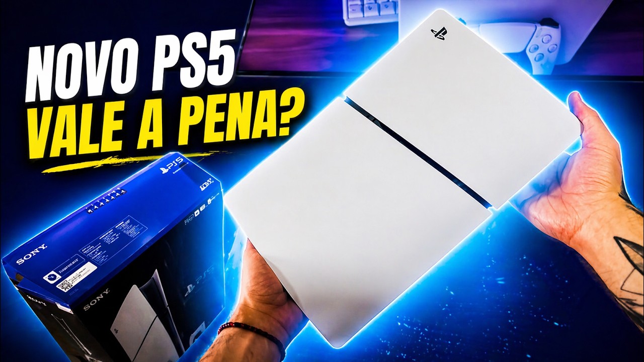 🔥 PS5 SLIM DIGITAL VALE A PENA? | Unboxing REAL + Primeira Ligada! ‹ Hervilha ›