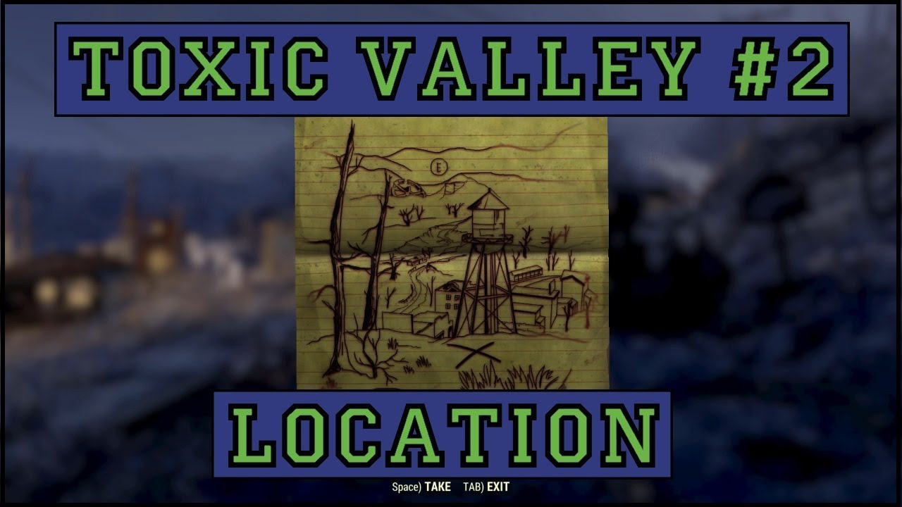 Fallout 76 | Toxic Valley Treasure Map #2 LOCATION!