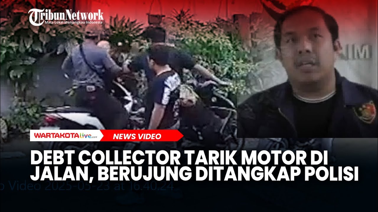 Detik-detik Debt Collector Tarik Paksa Motor Warga di Jalan, Berakhir Ditangkap Polisi