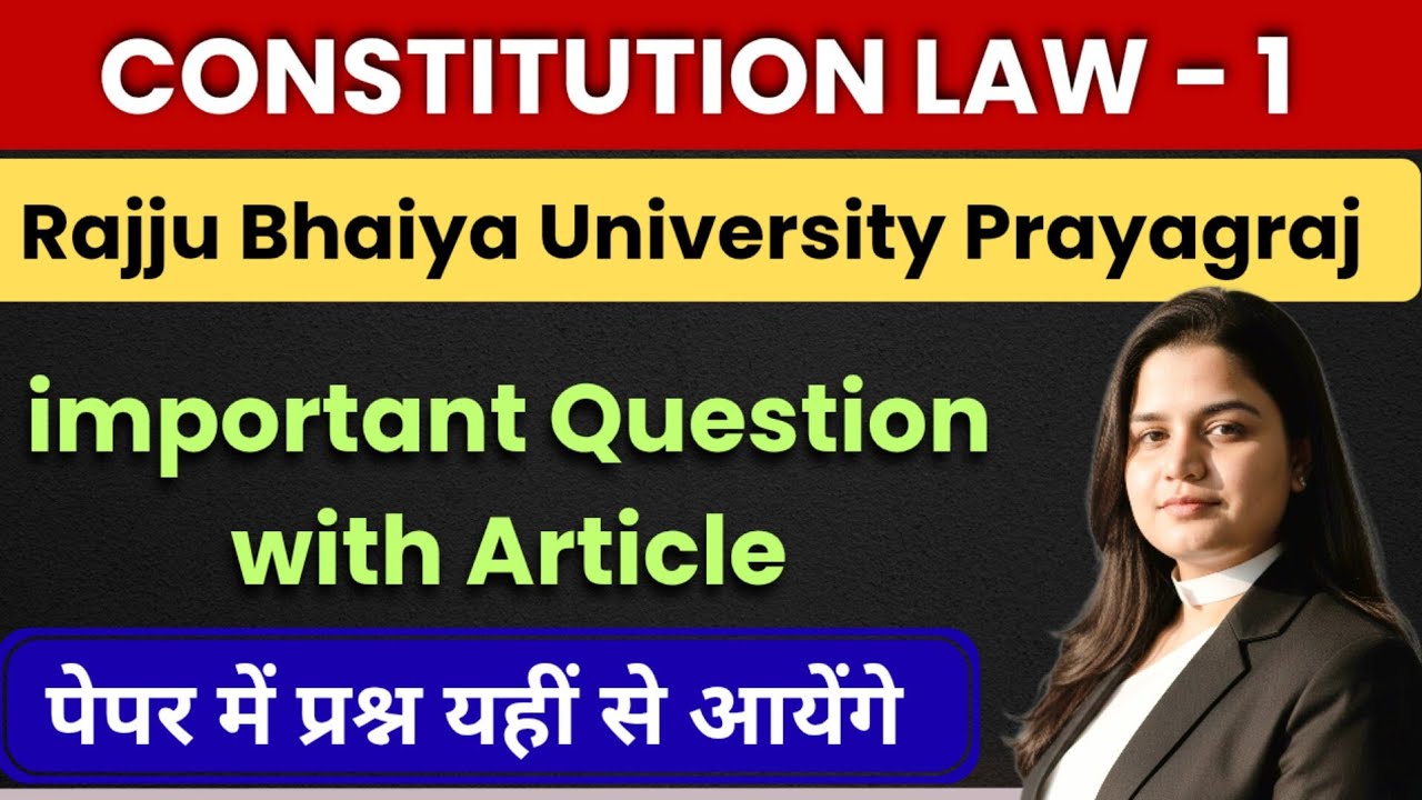 Constitution Law 1 LLB 1st Semester Exam Important Question|LLB/ BA LLB Exam|LLB Exam Answer Writing