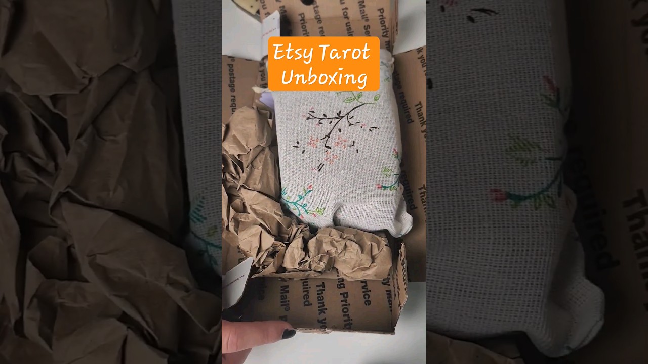#etsy Tarot unboxing i'll be using this deck next video #unboxing #tarotdeck #satisfying #lovetarot