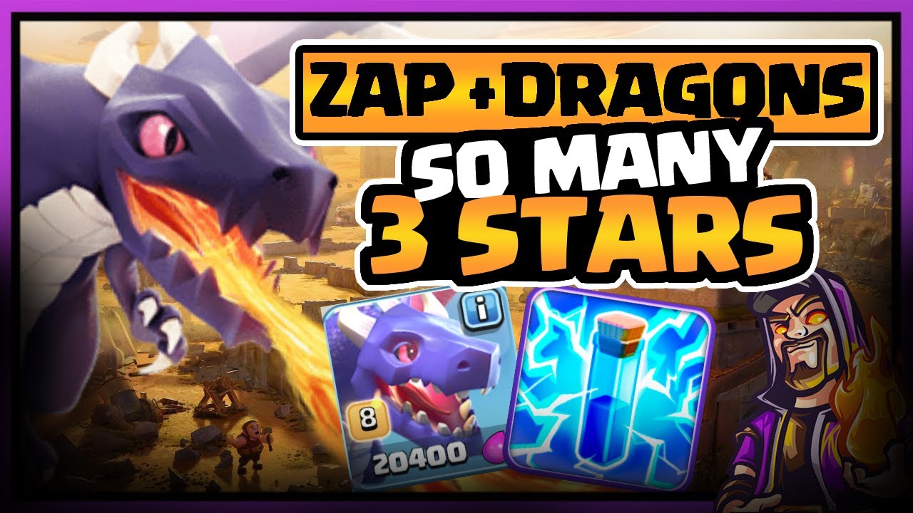 ZAP DRAGONS is so STRONG! | TH13 war attack strategy 2020 |  How to use lightning spell | MUST TRY |