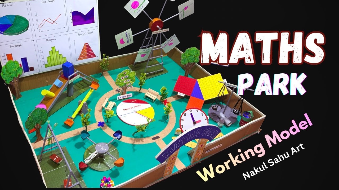 Maths Park working model using cardboard & paper | school project step by step Nakul Sahu Art
