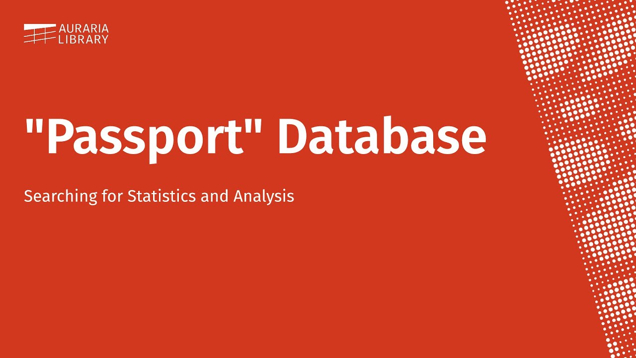 Passport Database: Searching for Statistics and Analysis