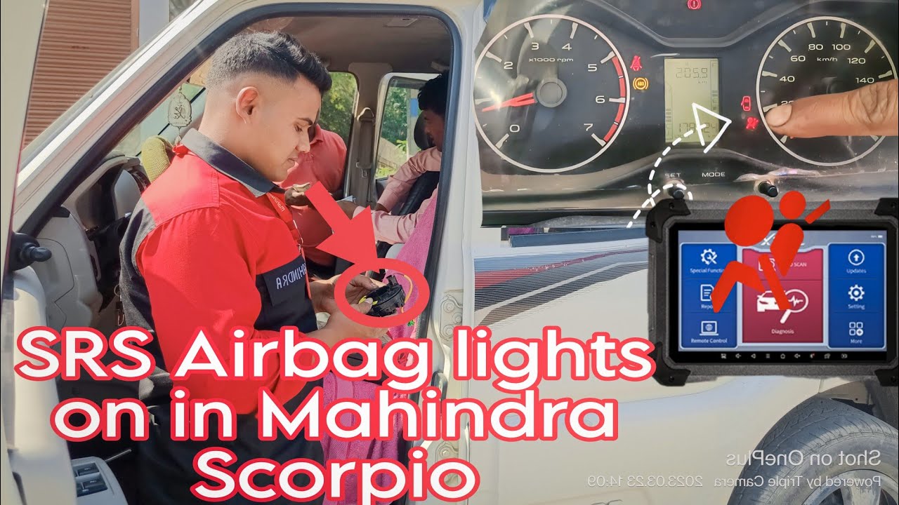SRS Airbag Lights on in Mahindra Scorpio Xylo XUV install Spiral Cable Clock spring XtoolPS7pro
