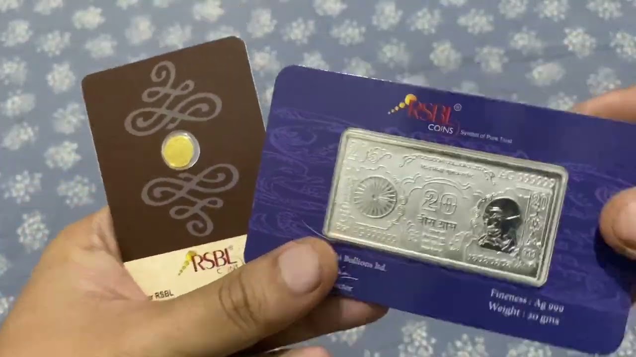 UNBOXING SILVER NOTE of 20 Gram by RSBL bought from coinbazaar.in