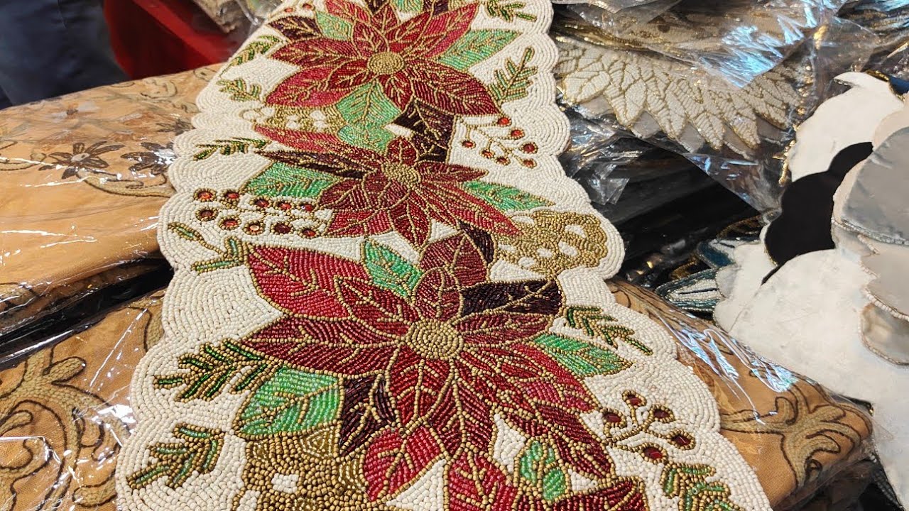 Indian Kashmiri Pavilion||বাণিজ্য মেলায় ইন্ডিয়ান কাষ্মীরি হেন্ডমেড ডাইনিং টেবিল রানার ও ম্যাট।